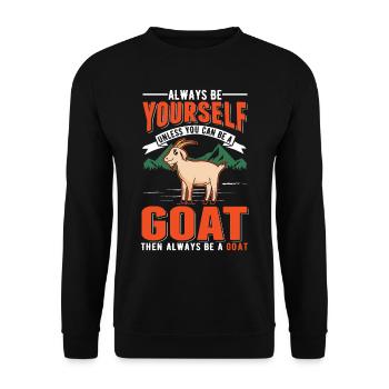 Chèvre Cadeau Chèvre Gardien Chèvre - Sweat-shirt Unisexe - noir - Devant - Alina (178cm) & Michal (187cm)