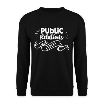 Public Relations Expert Profession PR Job - Unisex Sweatshirt - black - Front - Alina (178cm) & Michal (187cm)