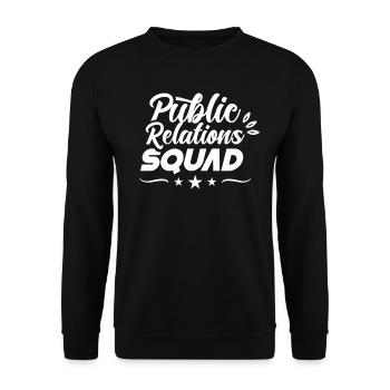 Public Relations Team PR Öffentlichkeitsarbeit - Unisex Sweatshirt - black - Front - Alina (178cm) & Michal (187cm)