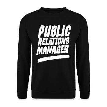 Manager for Public Relations Job PR Profession - Unisex Sweatshirt - black - Front - Alina (178cm) & Michal (187cm)