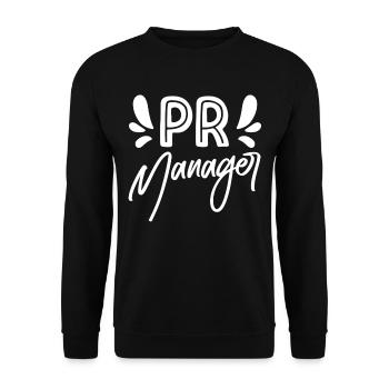 Pr Manager Job Beruf Public Relations - Unisex Pullover - Schwarz - Vorne - Alina (178cm) & Michal (187cm)