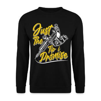 Nur Die Spitze Versprochen Tätowierer Tätowieren - Unisex Pullover - Schwarz - Vorne - Alina (178cm) & Michal (187cm)