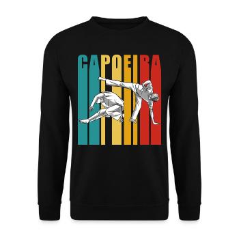 Entraînement de Capoeira Arts Martiaux Brésiliens Hobby - Sweat-shirt Unisexe - noir - Devant - Alina (178cm) & Michal (187cm)