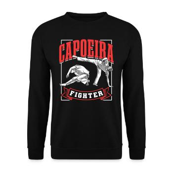 Capoeira Fighter Hobby Arts Martiaux Brésilien - Sweat-shirt Unisexe - noir - Devant - Alina (178cm) & Michal (187cm)