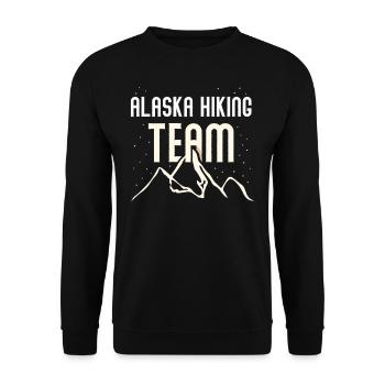 Alaska Hiking Team Randonneurs - Sweat-shirt Unisexe - noir - Devant - Alina (178cm) & Michal (187cm)