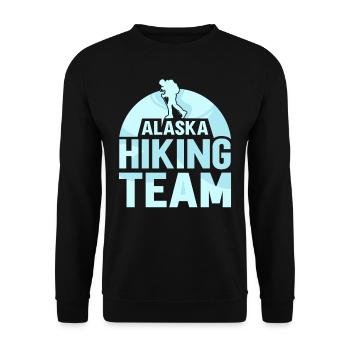 Alaska Hiking Team Hikers Hiking Hike - Unisex Sweatshirt - black - Front - Alina (178cm) & Michal (187cm)