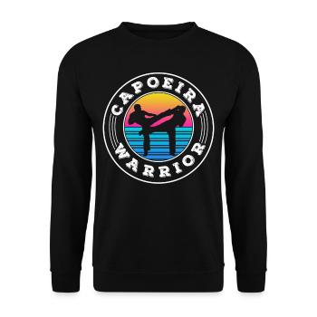 Capoeira Warrior Martial Arts Brazilian Hobby - Unisex Sweatshirt - black - Front - Alina (178cm) & Michal (187cm)