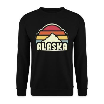 Alaska Nature Randonnée Randonneurs - Sweat-shirt Unisexe - noir - Devant - Alina (178cm) & Michal (187cm)
