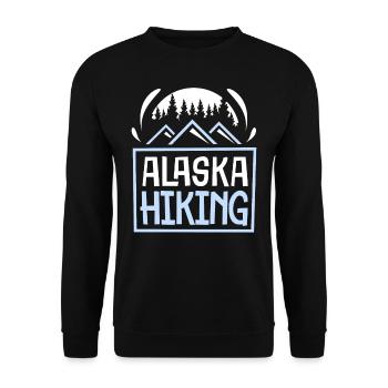 Alaska Hiking Nature Hikers - Unisex Sweatshirt - black - Front - Alina (178cm) & Michal (187cm)