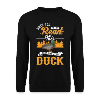 Canard Cadeau Canard Éleveur de Canard - Sweat-shirt Unisexe - noir - Devant - Alina (178cm) & Michal (187cm)