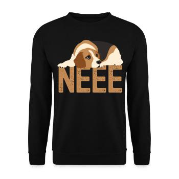 Lustiger Beagle Spruch für Beagle Liebhaber - Unisex Pullover - Schwarz - Vorne - Alina (178cm) & Michal (187cm)