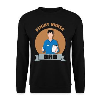 Flight Nurse Papa Flight Doctor Flight Physician Flight Physician - Unisex Sweatshirt - black - Front - Alina (178cm) & Michal (187cm)