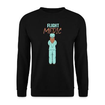 Flight Physician Profession Flight Doctor Flight Nurse - Unisex Sweatshirt - black - Front - Alina (178cm) & Michal (187cm)
