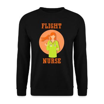 Flight doctor Profession Flight physician Flight nurse - Unisex Sweatshirt - black - Front - Alina (178cm) & Michal (187cm)