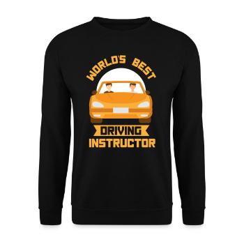 Der Beste Fahrlehrer Der Welt Beruf Fahrschule - Unisex Pullover - Schwarz - Vorne - Alina (178cm) & Michal (187cm)
