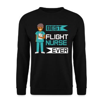 Best Flight Nurse Ever Profession Flight Doctor - Unisex Sweatshirt - black - Front - Alina (178cm) & Michal (187cm)
