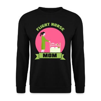 Flight Nurse Mama Flight Nurse Flight Doctor - Unisex Sweatshirt - black - Front - Alina (178cm) & Michal (187cm)
