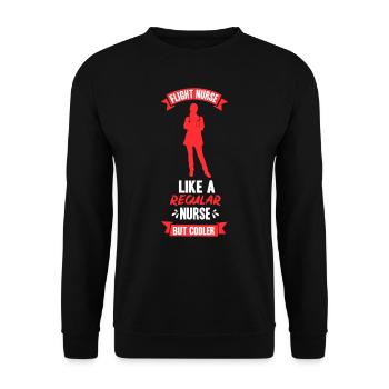 Flight Nurse Profession Flight Doctor Flight Physician - Unisex Sweatshirt - black - Front - Alina (178cm) & Michal (187cm)