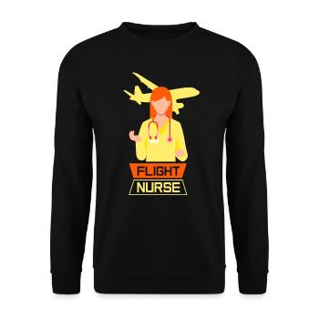 Flight doctor Profession Flight physician Flight nurse - Unisex Sweatshirt - black - Front - Alina (178cm) & Michal (187cm)