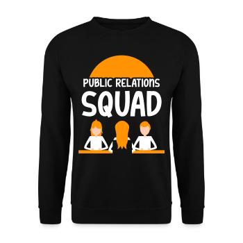 Public Relations Team PR Öffentlichkeitsarbeit - Unisex Sweatshirt - black - Front - Alina (178cm) & Michal (187cm)