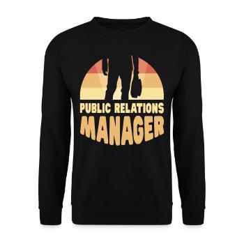 Manager for Public Relations Job PR Profession - Unisex Sweatshirt - black - Front - Alina (178cm) & Michal (187cm)