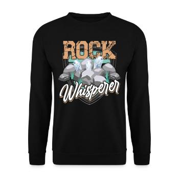 Rock Whisperer Geology Geology Student Geologist - Unisex Sweatshirt - black - Front - Alina (178cm) & Michal (187cm)