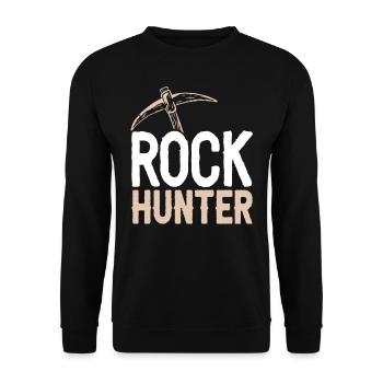 Rock Hunter Geologist Geology Geology Student - Unisex Sweatshirt - black - Front - Alina (178cm) & Michal (187cm)