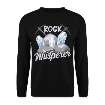 Stone Whisperer Geologist Geology Geology Student - Unisex Sweatshirt - black - Front - Alina (178cm) & Michal (187cm)