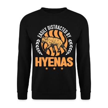 Facilement distrait par Hyenas Erdwolf Hyena - Sweat-shirt Unisexe - noir - Devant - Alina (178cm) & Michal (187cm)