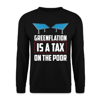 L’inflation verte est une taxe pour les pauvres Verts - Sweat-shirt Unisexe - noir - Devant - Alina (178cm) & Michal (187cm)