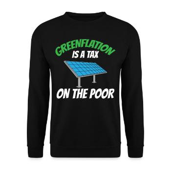 L’inflation verte est une taxe pour les pauvres Verts - Sweat-shirt Unisexe - noir - Devant - Alina (178cm) & Michal (187cm)
