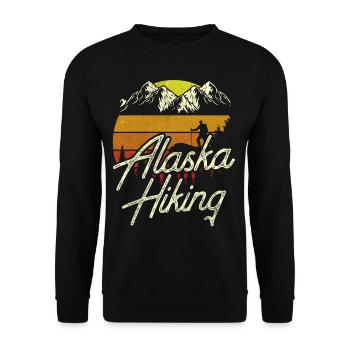 Alaska Randonnée Randonneurs Randonnée Nature - Sweat-shirt Unisexe - noir - Devant - Alina (178cm) & Michal (187cm)