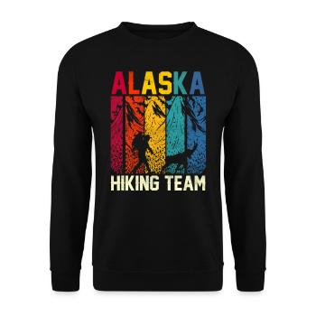 Alaska Hiking Team Hiking Hiking Hikers - Unisex Sweatshirt - black - Front - Alina (178cm) & Michal (187cm)