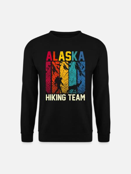 Alaska Wanderteam Wanderung Wandern Wanderer - Unisex Pullover - Schwarz