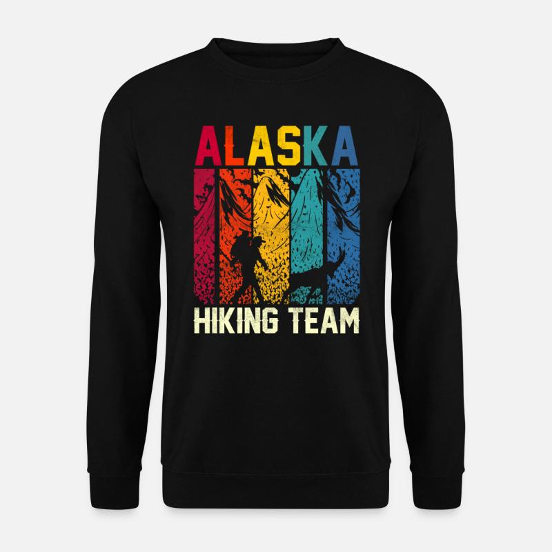 Alaska Wanderteam Wanderung Wandern Wanderer - Unisex Pullover - Schwarz