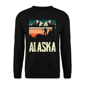 Alaska Randonneurs Randonnée Randonnée Nature - Sweat-shirt Unisexe - noir - Devant - Alina (178cm) & Michal (187cm)