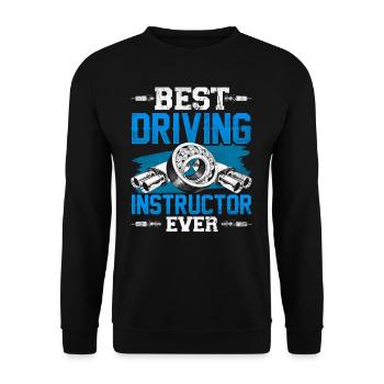 Bester Fahrlehrer Aller Zeiten Beruf Fahrschule - Unisex Pullover - Schwarz - Vorne - Alina (178cm) & Michal (187cm)