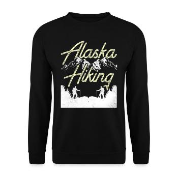 Alaska Randonnée Randonneurs Randonnée Nature - Sweat-shirt Unisexe - noir - Devant - Alina (178cm) & Michal (187cm)