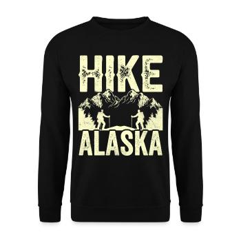 Randonnées en Alaska Randonneurs - Sweat-shirt Unisexe - noir - Devant - Alina (178cm) & Michal (187cm)
