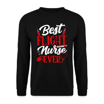 Best Flight Nurse Ever Flight Doctor Profession - Unisex Sweatshirt - black - Front - Alina (178cm) & Michal (187cm)