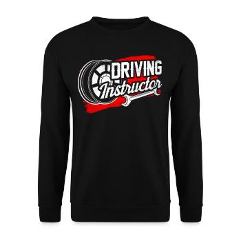 Driving instructor Driving school Driving lesson Learner driver - Unisex Sweatshirt - black - Front - Alina (178cm) & Michal (187cm)