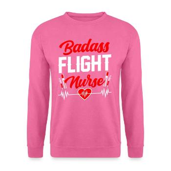 Knallharte Flight Nurse Flugkrankenschwester Beruf - Unisex Pullover - Pink - Vorne