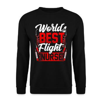 The Best Flight Nurse in the World Flight Doctor - Unisex Sweatshirt - black - Front - Alina (178cm) & Michal (187cm)
