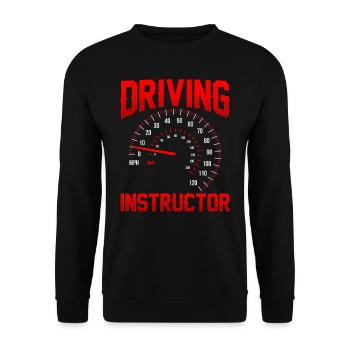 Driving instructor Driving lesson Learner driver driving school - Unisex Sweatshirt - black - Front - Alina (178cm) & Michal (187cm)
