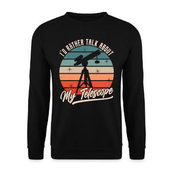 Je préfère parler de mon télescope - Sweat-shirt Unisexe - noir - Devant - Alina (178cm) & Michal (187cm)