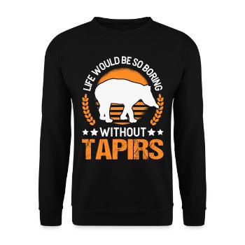 La vie serait si ennuyeuse sans Tapirs - Sweat-shirt Unisexe - noir - Devant - Alina (178cm) & Michal (187cm)