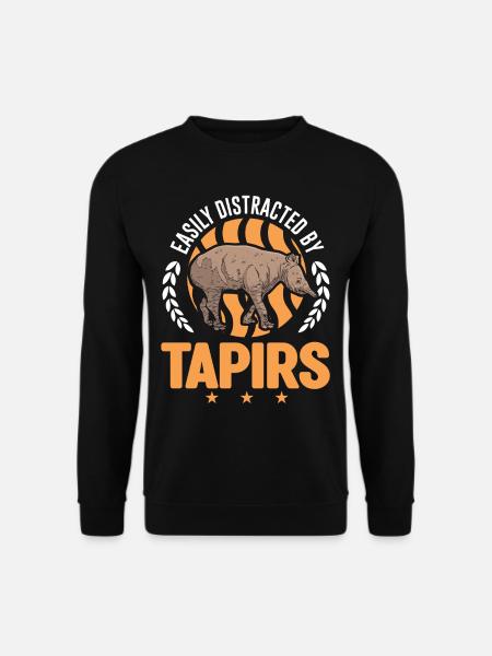 Easily distracted by Tapirs - Unisex Pullover - Schwarz