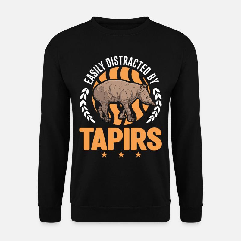 Easily distracted by Tapirs - Unisex Pullover - Schwarz