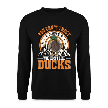 Canard Cadeau Canard Éleveur de Canard - Sweat-shirt Unisexe - noir - Devant - Alina (178cm) & Michal (187cm)