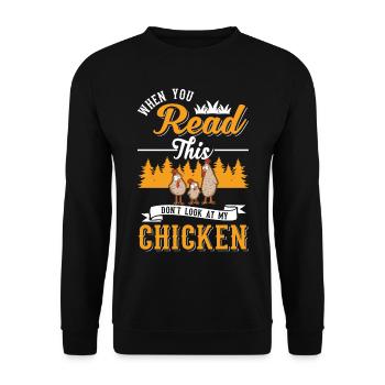 Poulets Élevage de poulets Éleveur de poulets - Sweat-shirt Unisexe - noir - Devant - Alina (178cm) & Michal (187cm)